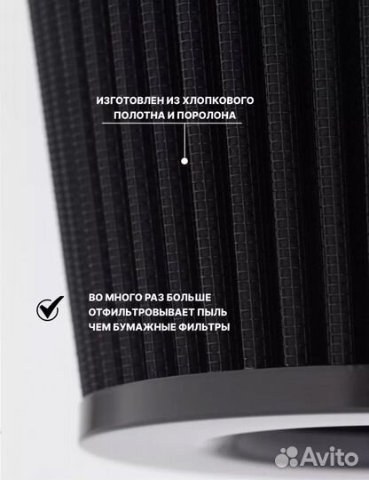 Фильтр нулевого сопротивления 75мм