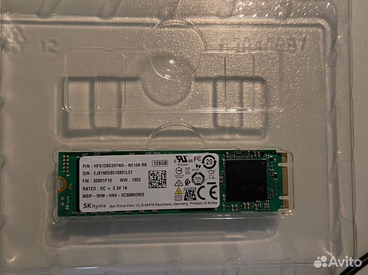 Жесткий диск Hynix 128gb ssd m2