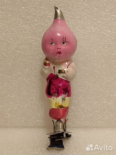 Ëлочная игрушка. Чиполлино. Стекло. СССР