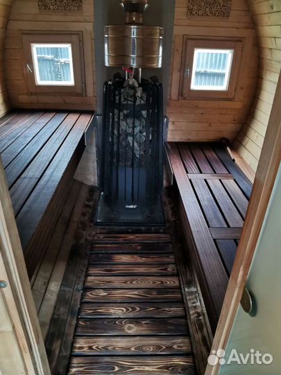 Баня-бочка на прицепе