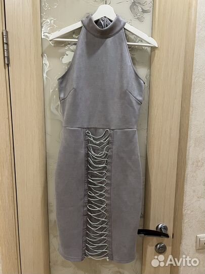 Замшевое платье