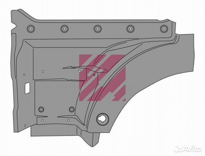 Крыло, корпус подножки левое MAN TGX