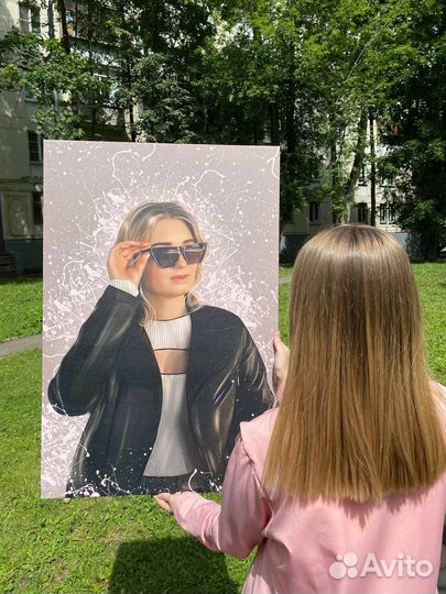 Портрет по фото на холсте,картины на холсте