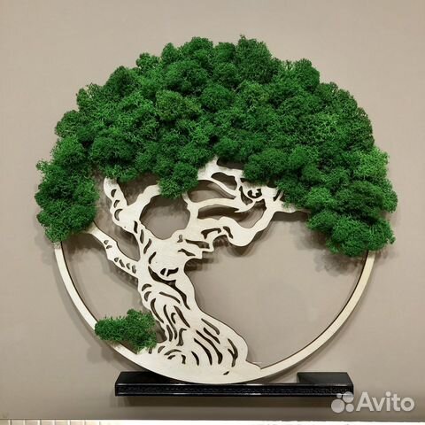 Декоративное панно из мха