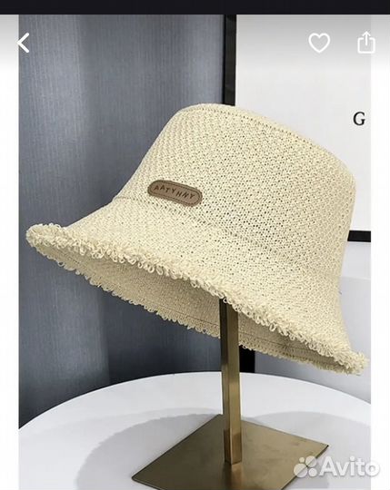 Плетеная женская шляпа, панама, хлопок, р. 54-58
