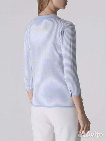 Поло хлопковое в полоску Aspesi