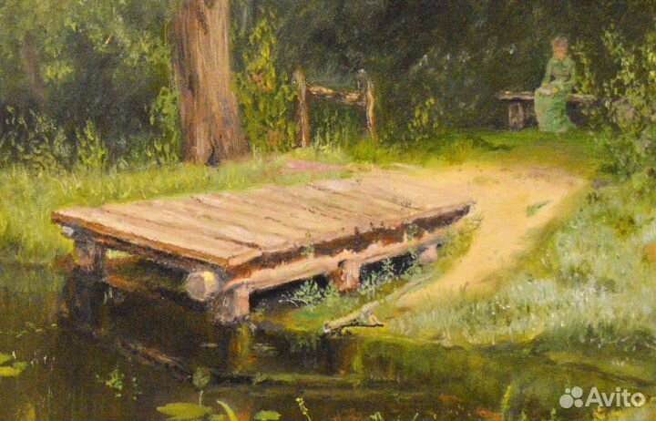 Картина маслом Заросший пруд Поленов