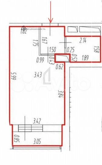 Квартира-студия, 23,3 м², 22/22 эт.