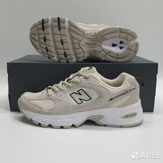 Кроссовки NB 530 бежевые 36-39