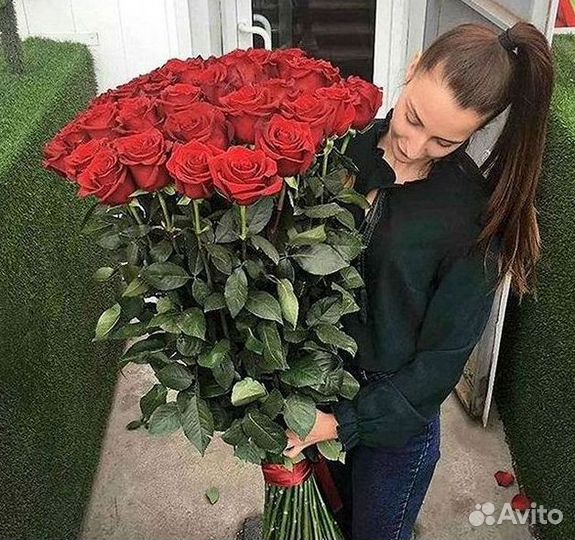 Высокие розы Доставка цветов