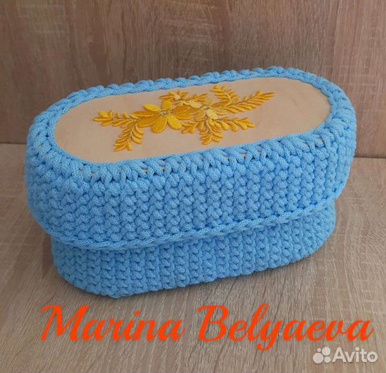 Шкатулки вязаные