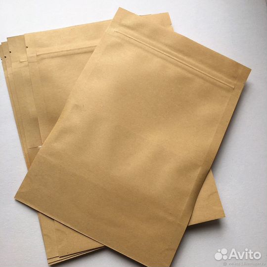 Крафт пакеты с зип-лок фольгированные