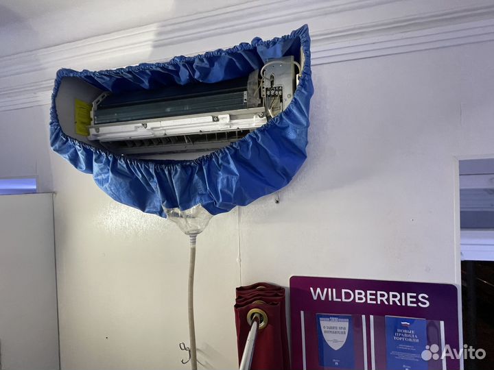 Установка кондиционеров, монтаж трассы, чистка