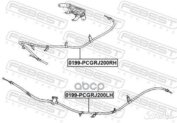 Трос ручного тормоза правый 0199pcgrj200RH Febest