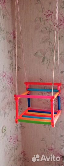 Качели детские подвесные со спинкой