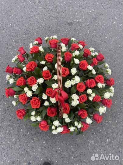 Корзина из роз