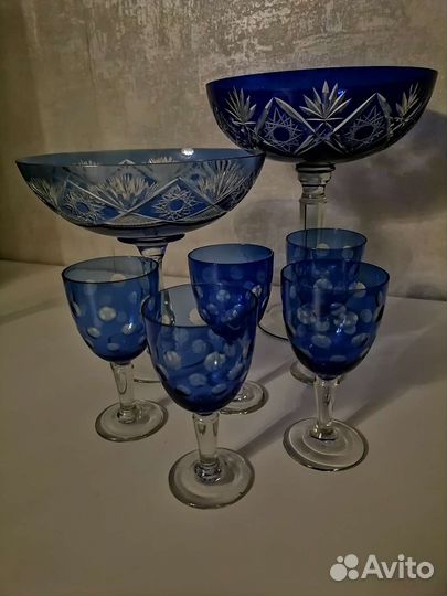 Хрусталь, стекло cobalt. Сталинский ампир