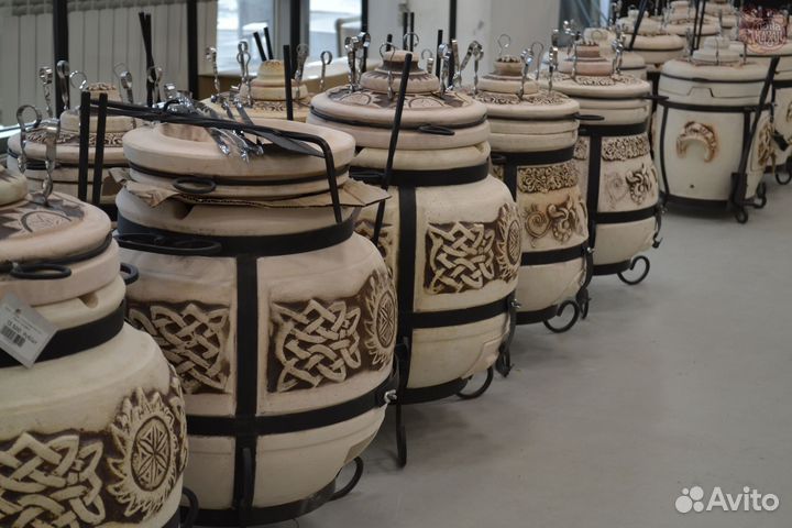 Тандыр из шамотной глины Походный гончар