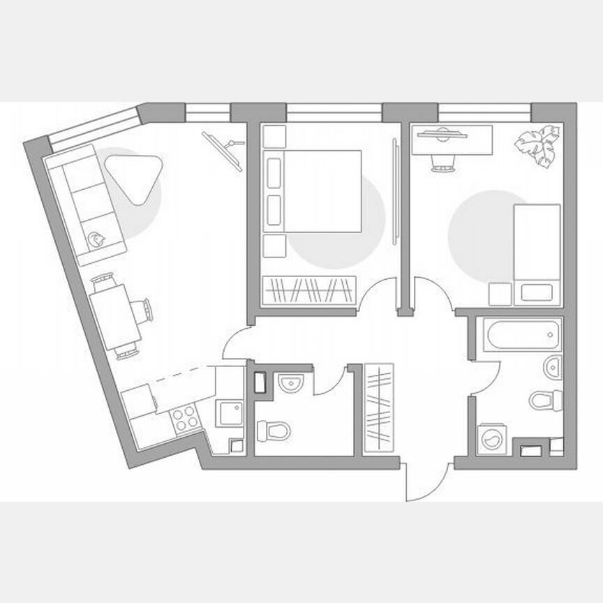 2-к. квартира, 64,3 м², 6/32 эт.