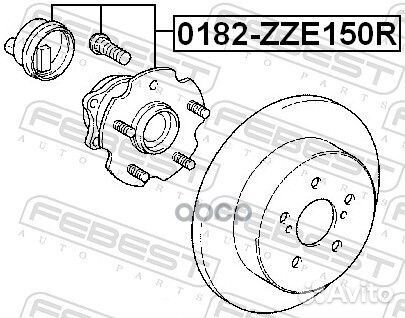 Ступица задняя (toyota corolla ADE150/NDE150/NR