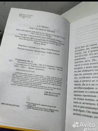 Над пропостью во ржи