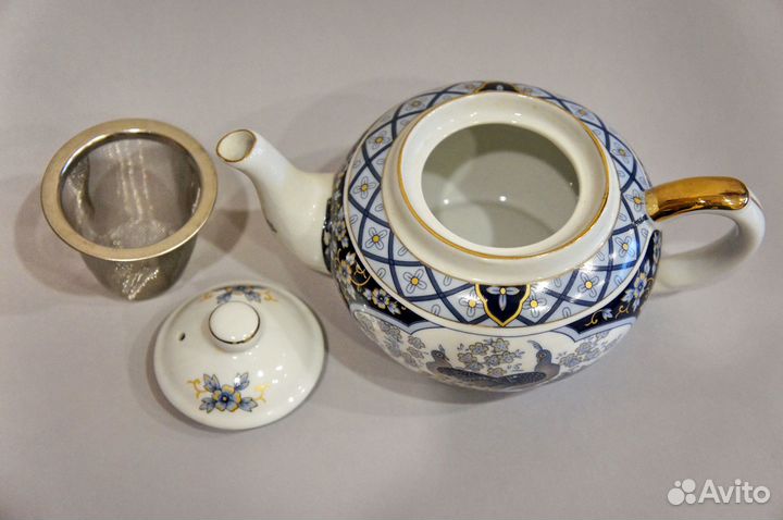 Чайник заварочный, фарфоровый с ситом