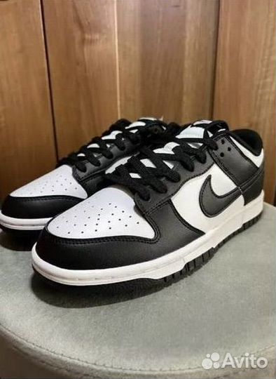 Кроссовки nike dunk low black and white