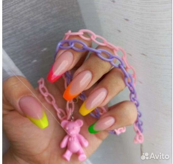 Наращивание ногтей на гелевые типсы