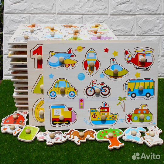 Деревянный сортер пазл