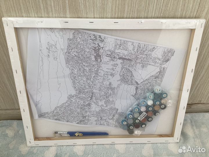 Картина по номерам новая Озеро в горах