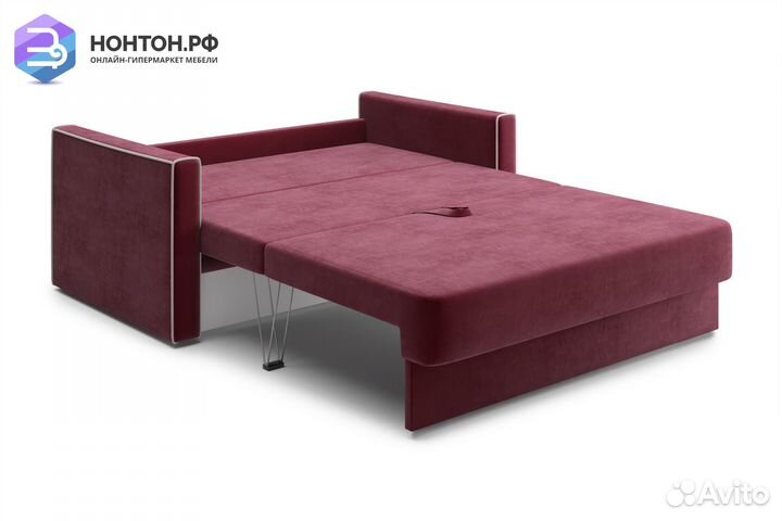 Диван еврокнижка Леон бордовый
