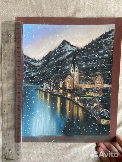 Рисунок, пейзаж сухой пастелью