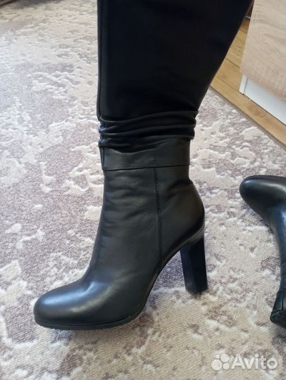 Сапоги женские натуральная кожа 39 40