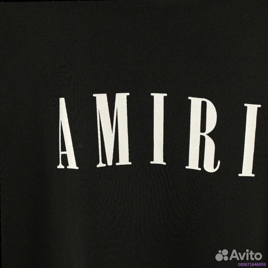 Футболка Amiri 3D logo (Хлопок 100%, Премиум)