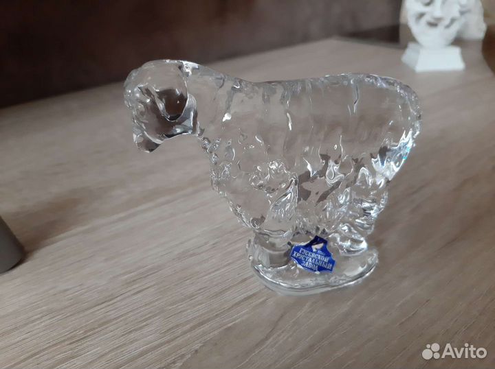 Фигурка Овца (Коза). Хрустальная