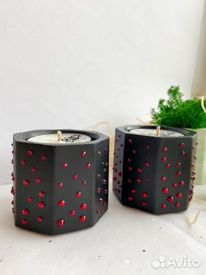 Подсвечник из гипса. Для чайных свечей