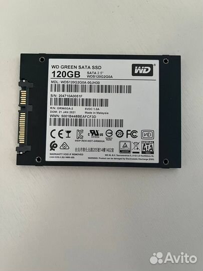 SSD диск WD Green 120гб