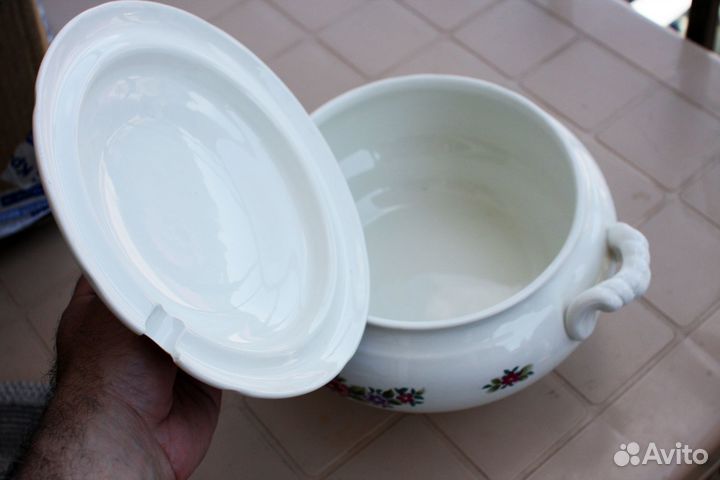 Супница зик глазурь ручная роспись 2л (23см)