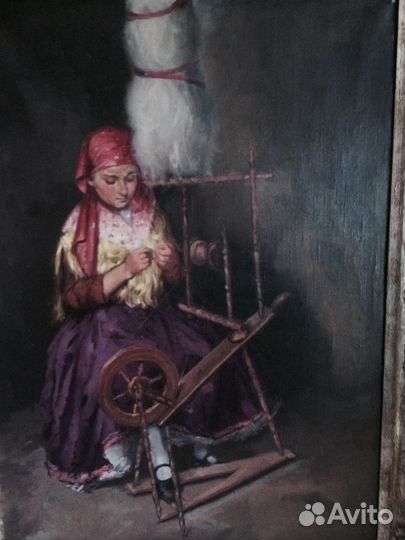 Девочка с прялкой