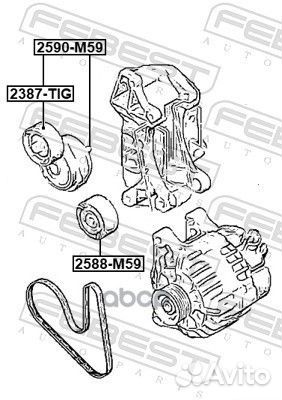 Натяжитель ремня 2590M59 Febest