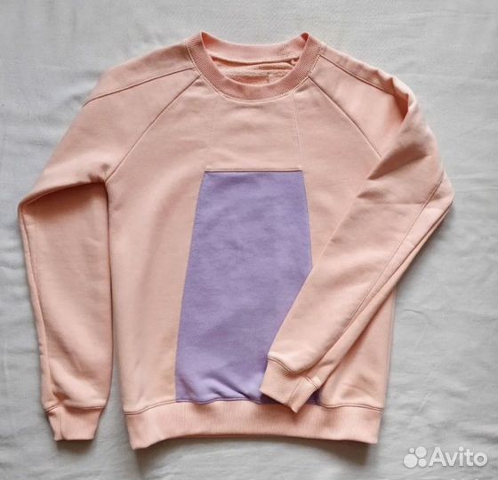Новый персиковый свитшот толстовка кофта бантик