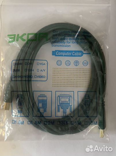 Кабель usb позолоченный фирмы Экра