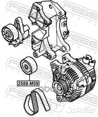Ролик обводной 2588-M59 Febest