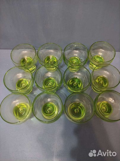 Бокалы зелёное стекло СССР