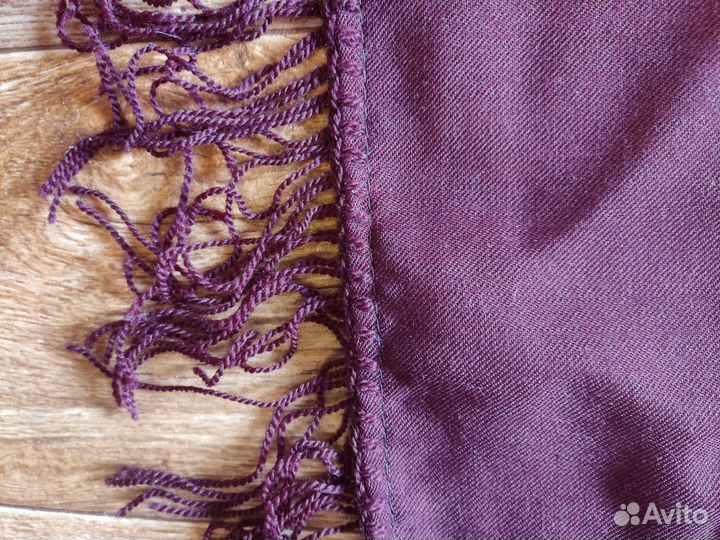 Павловопосадский платок 146 см, шерсть, новый