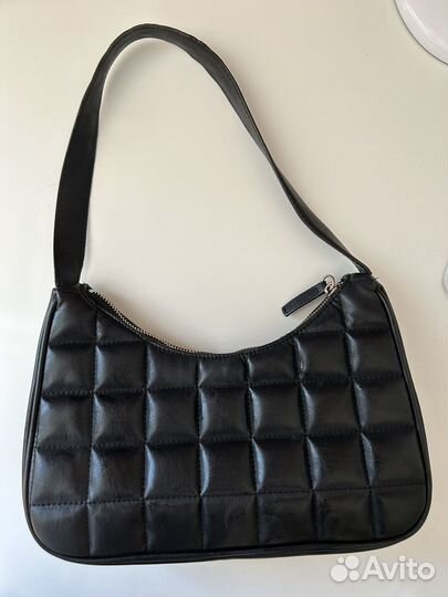 Сумка багет черная