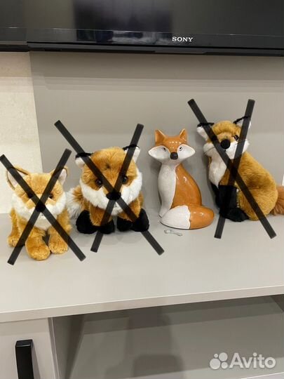 Мягкая игрушка фигурка Лиса