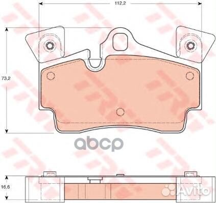 GDB1652 996 10 колодки дисковые з Porsche Cay