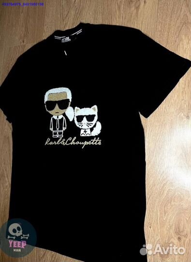 Футболка Karl Lagerfeld черная S XL XXL (Арт.25341)