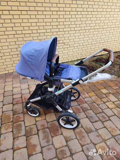 Коляска bugaboo FOX complete ALU-blue melange 2в1